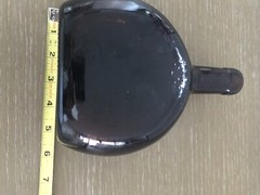 Vintage SF Brown Glass Wine Bottle or Vase-Unique Shape-7 Inch