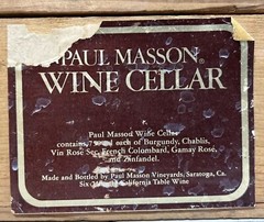 Vintage Paul Masson Since 1852 20.75” x 12.5 » WOOD WINE CRATE Winery Box