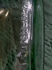 Beautiful 11&Prime; High Green Glass 1.5-liter Wine Bottle W/original stopper