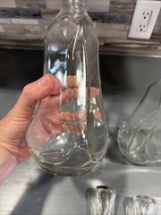 Clear Glass Corked Wine Bottle 12&Prime; , Set Of 2
