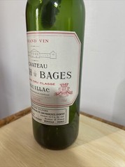 1989 Chateau Lynch Bages Pauillac Empty Bottle No Cork