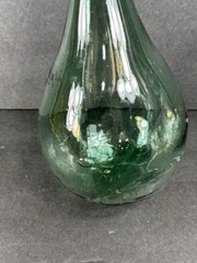 Vintage E.F. Vino D’Italia VCP Green Glass Wine Bottle Round Bottom Italian