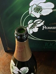 1996 Perrier-Jouet Belle Epoque Fleur de Champagne Empty Bottle Gift Bx 2 Flutes