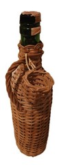 BasketWrapped WineBottle, Demijohn, Mid Century. FreeWickerSachet Incl.