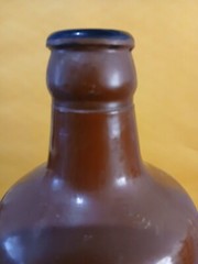 LANCERS 1966 VIN ROSE Brown Painted Glass Jug Portugal /JM Da Fonseca Empty