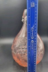 Vintage 10.5&Prime; Italian Jus De Fruits Pink Glass Wine Bottle Casadis Milano