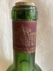 Bordeaux France Chateau Giscours Margaux 1966 Empty Wine Bottle w/Cork(WC12)