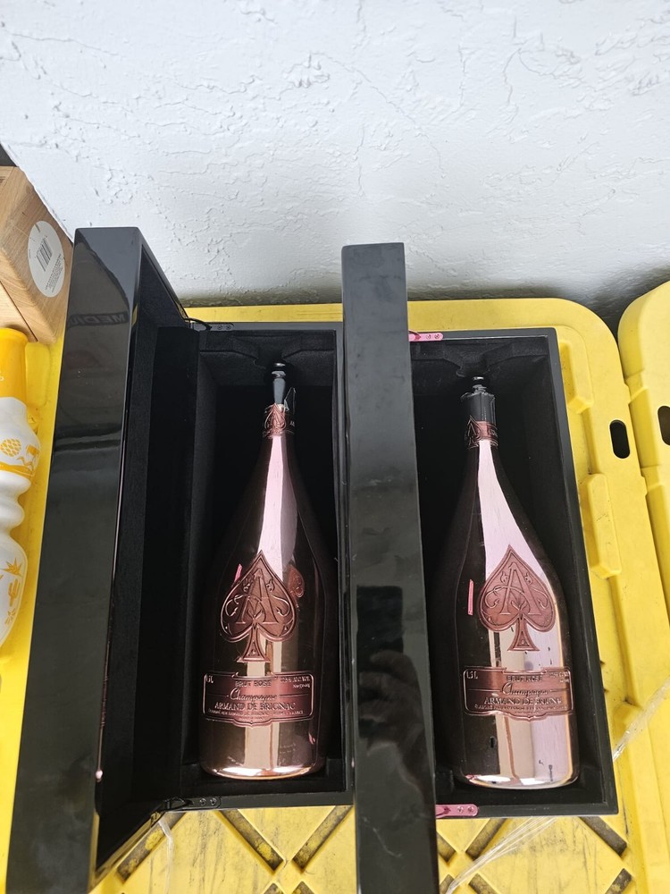 2 EMPTY ACE OF SPADES GOLD(ARMAND DE BRIGNAC)1.5 LT MAGNUM BOTTLE WITH BOX Rose