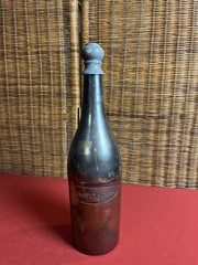 Twos Company Silver Played Brass Champagne Bottle Congratulations 15 1/2”