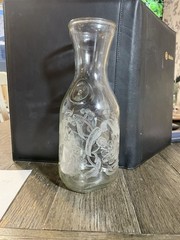 Vintage Paul Masson Norman Kosarin Wine Decanter Carafe Etched Glass 1989