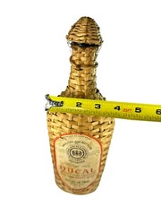 Vintage DUCAL 1969 Wicker Wrapped Portuguese Red Lisbon Grape Wine Bottle