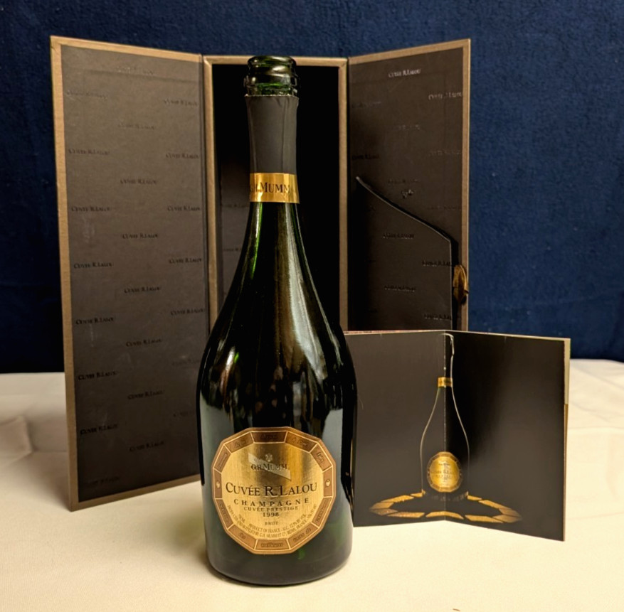 Vintage G.H. MUMM 1998 Cuvee R Lalou Champagne 750 ml Bottle w/ Box Empty