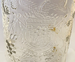 Wine Bottle Garretts American Wines 4/5 Quart Embossed Clear Glass 9 5/8&Prime;