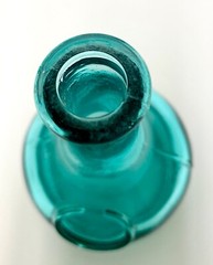 Small Aqua Green Wine Jug Shaped Decorative Bottle