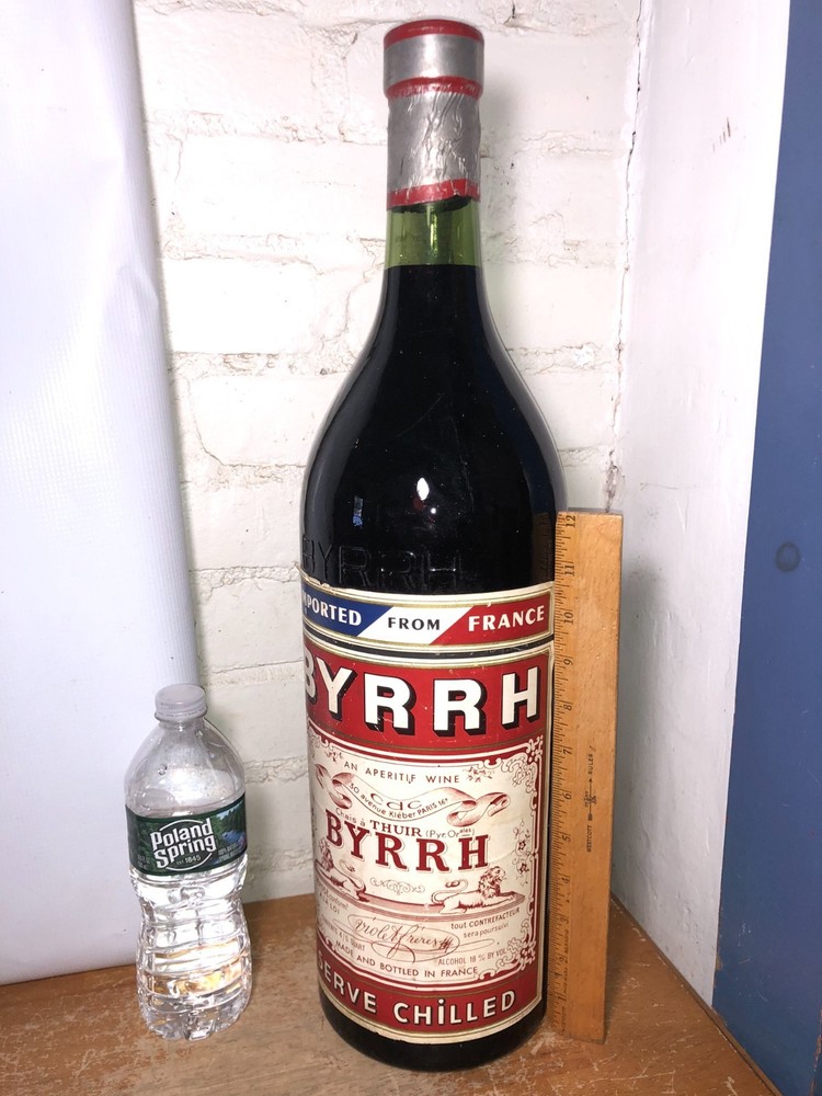 Vintage Bar Liquor Store Advertising Display Wine Bottle Byrrh – 21.5&Prime;