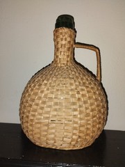 Vintage Wicker 8&Prime; X 7&Prime; Covered Wine Bottle