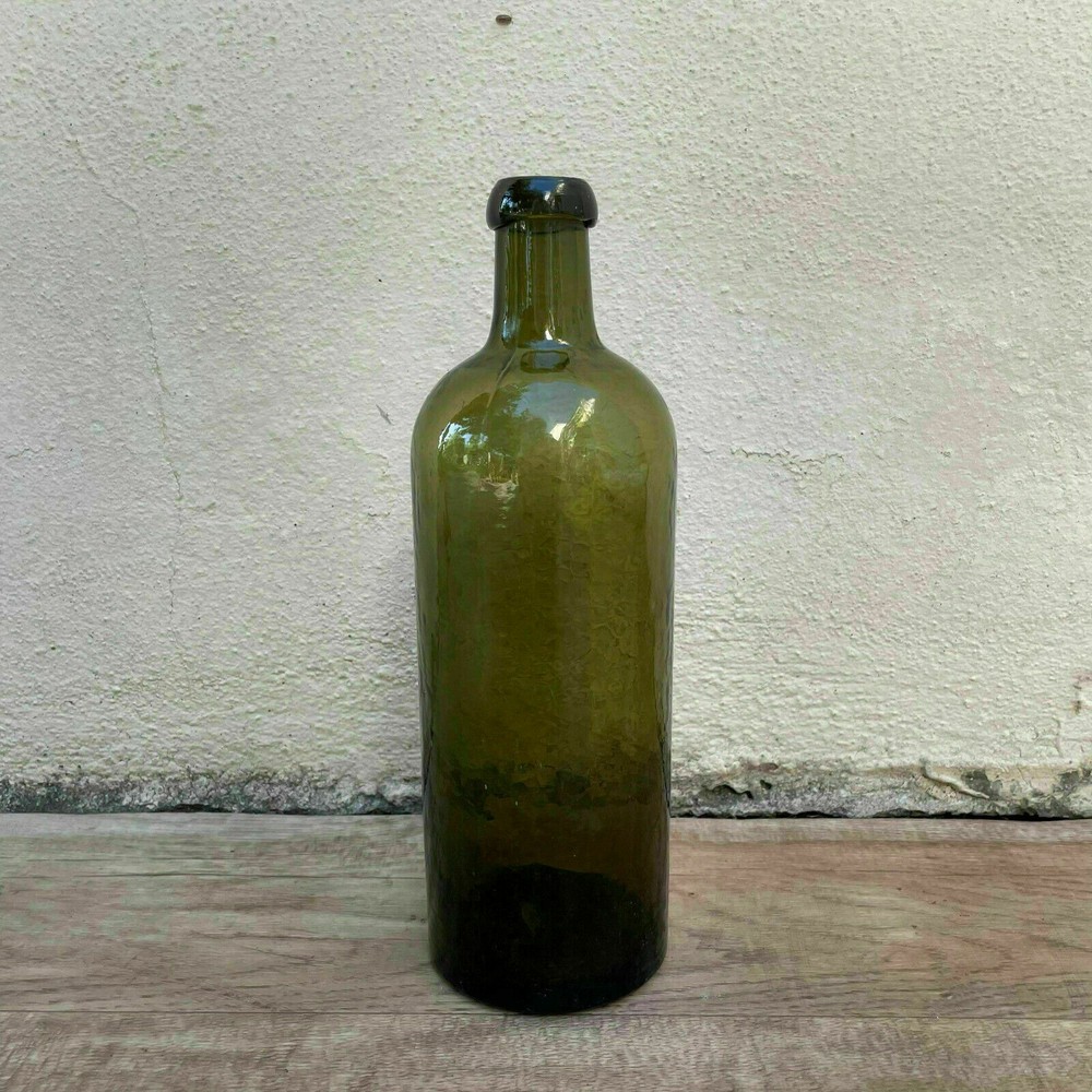 French Green Glass Bottle Vintage Wine Pastis 1920s Antique Decor 14092116