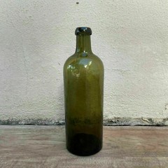 French Green Glass Bottle Vintage Wine Pastis 1920s Antique Decor 14092116