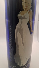 Kestrel Marilyn Monroe Cobalt Blue Collectible Wine Bottle Cut Vase Yakima Val.