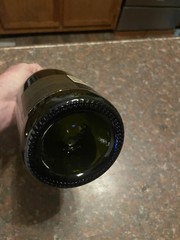 Vintage 2002 Dom Perignon Empty Glass Champagne Bottle Wine W Cork Wire Bail Cap