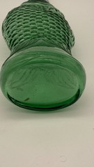 Vintage 13&Prime; Green Italian Art Glass Fish Shaped Wine Decanter Bottle