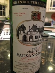 1986 Chateau Rausan Segla (empty) Bordeaux Bottle