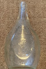 VTG 11.25” Tall Grape Glass Wine Bottle, Women Bros Inc Philadelphia, PA, NO CAP