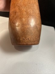 Vintage J.M. Da Fonseca Portugal Embossed Amber Wine Bottle 9” Rustic Bar Decor