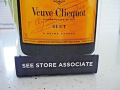 VEUVE CLICQUOT CHAMPAGNE PLEXIGLAS STAND-UP STORE DISPLAY