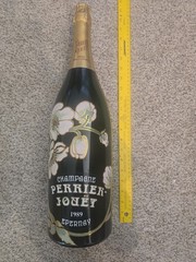 Vintage 3L 1989 Perrier Jouet Champagne Empty Display Bottle Prop Jeroboam 20”