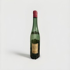 Rioja Santiago Spanish Burgundy Wine Bottle 1961 Green Glass Red Seal 1 Pt