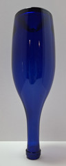 Vintage Cobalt Blue Glass Wine Bottle w/Punt in Bottom 28 Ounces