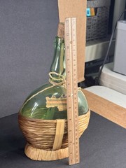 Vintage Wicker Wrapped Wine Bottles Lot – Spanish Chablis 1966 & Bolla Italy
