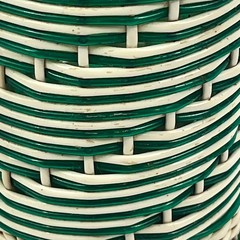 Vinicola Aragona Vintage Woven Plastic Wine Bottle Decanter Green White Spanish