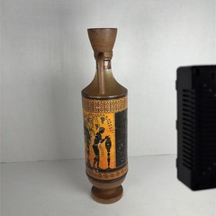 Vintage 1973 Ouzounis Amphora No 1 Wine Bottle Greece Greek Art Glass Empty