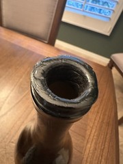 Antique Black Wine and Green Scotch Bottles