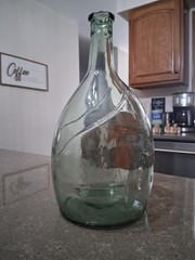 Vintage VidralaSpanish Green Glass Demijohn Wine Carboy Bottle Mold #4632