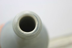 Ceramic Wine Bottle Empty Silver Unoaked Chardonnay Mer Soleil 2011 750ml