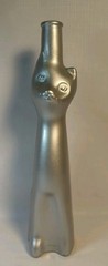 Happy Cat Vase Silver 2015 Mosel Riesling Germany Empty Wine Bottle
