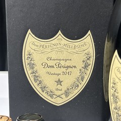 Vintage 2017 Dom Perignon Champagne Brut Empty Bottle w/ Box & Cork unrinsed