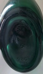 Dark Green Glass Wine Bottle 8&Prime;H Stamped 29 231 F