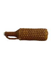Vintage Woven Wicker Wine Bottle Glass Jug Rustic Handmade 1L Decor