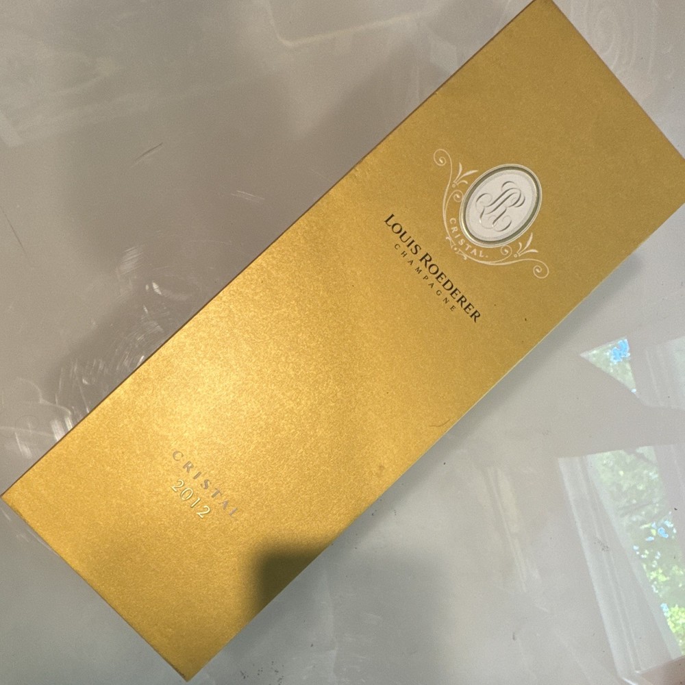 Louis Roederer Cristal 2012 Brut Champagne 750 mL EMPTY Bottle Gold Box