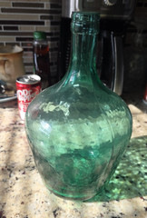 Antique Green 12&Prime; Glass Bottle