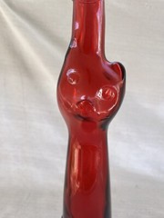Vintage 2006 Red Happy Cat Wine Bottle 13” Empty Mosel Riesling Germany