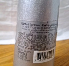 Vtg 2002 Happy Cat Silver Moselland Rheinhessen Riesling Glass Wine Bottle