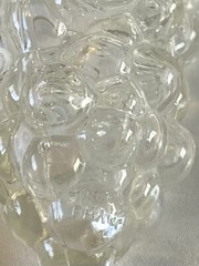 Vintage Bunch of Grapes Shaped Clear Glass Bottle Made In France Approx 6” Long