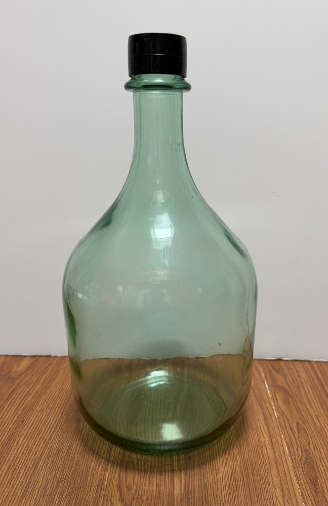 Vintage Glass Demijohn Wine Bottle Jug 3 Liter