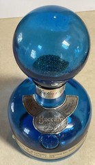 Vintage Italian Beccaro Acqui Cobalt Blue Glass Wine Bottle Made in Italy