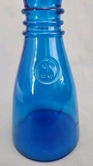 Vintage Cobalt Blue Glass Decanter Wine Bottle Vase Carafe 10.5&Prime; T Made in Italy
